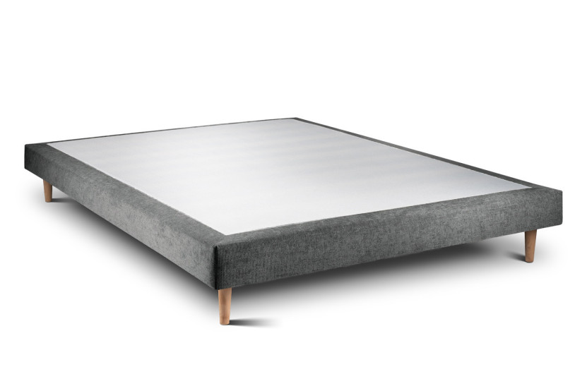 Ensemble Matelas Sommier 140x200 cm - Sommier Gris (déjà monté) - Windsor