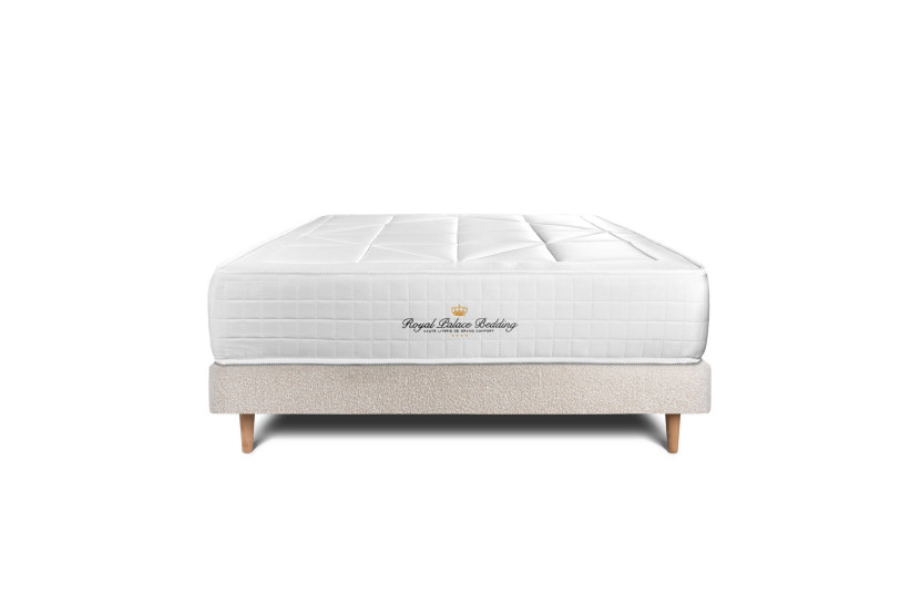 Ensemble Matelas Sommier 140x200 cm - Sommier Beige Clair (déjà monté) - Windsor