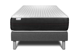 Ensemble Matelas Sommier 120x190 cm - Sommier Gris (en kit) - Vitalspring