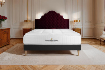 Ensemble Matelas Sommier 140x190 cm - Sommier Noir (en kit) - George V