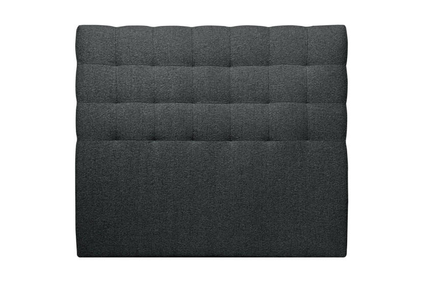 Tête de lit 180 cm Capitonnée - Tissu Bouclette Noir