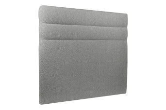 Tête de lit 200 cm Lignes - Tissu Bouclette Gris