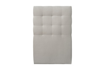Tête de lit 90 cm Capitonnée - Tissu Velours Gris Clair
