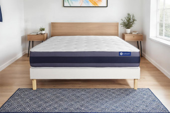Ensemble Matelas Sommier 180x200 cm - Sommier Blanc (en kit) - Actimemo Morpho