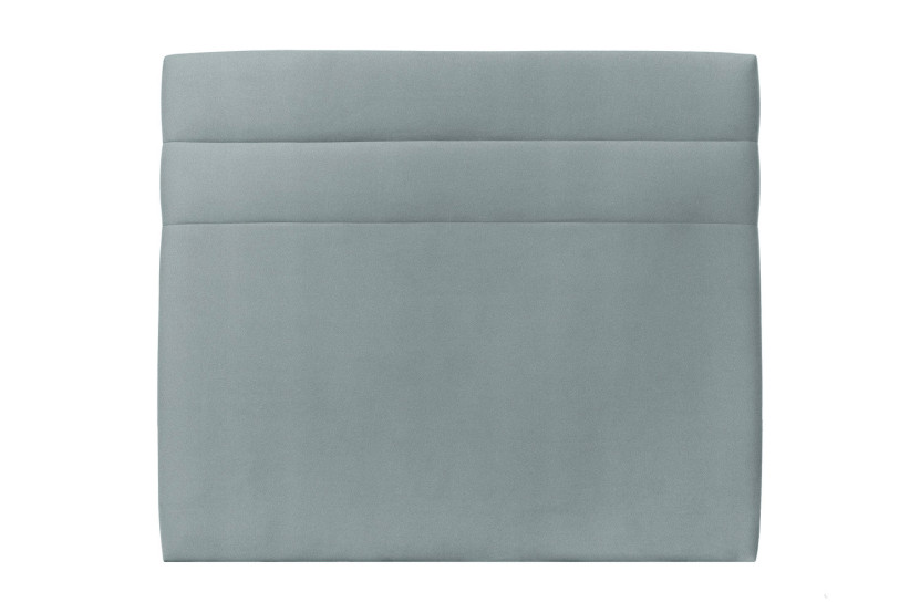 Tête de lit 140 cm Lignes - Tissu Velours Gris Bleute
