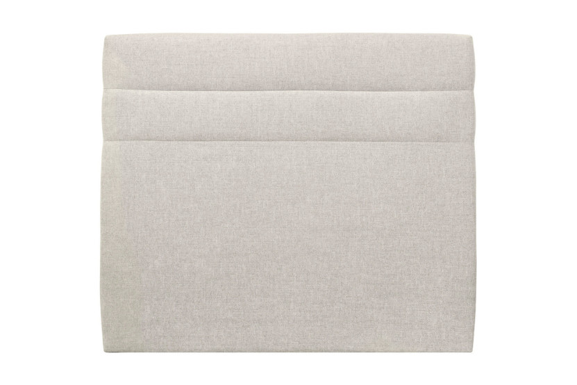 Tête de lit 140 cm Lignes - Tissu Toile Natté Beige Clair
