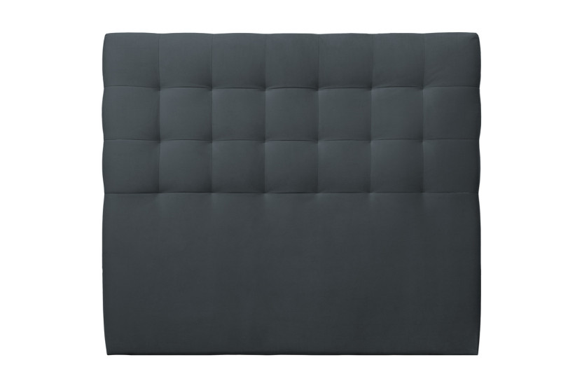 Tête de lit 180 cm Capitonnée - Tissu Velours Gris Anthracite