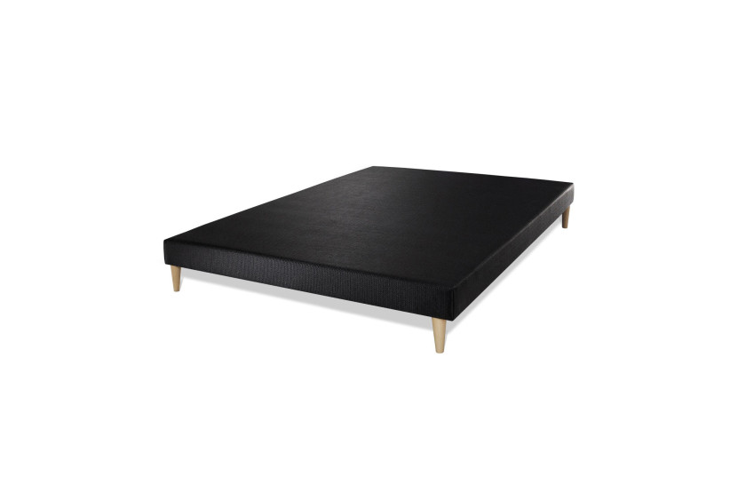 Ensemble Matelas Sommier 140x200 cm - Sommier Noir (déjà monté) - George V