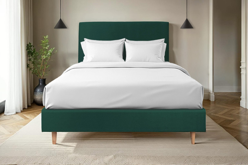 Tête de lit 180 cm Tapissée - Tissu Velours Vert