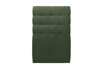 Tête de lit 90 cm Capitonnée - Tissu Toile Natté Vert Kaki