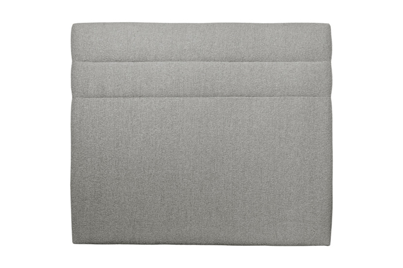 Tête de lit 140 cm Lignes - Tissu Bouclette Gris